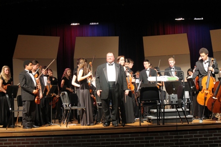 The Orchestra class performing their annual concert. 