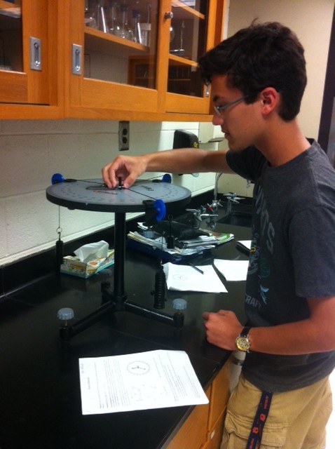 STEM Physics students conduct pulley lab