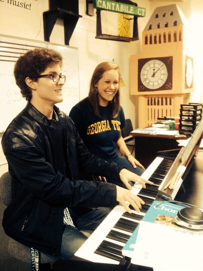 Marguerite and Spencer making some music.