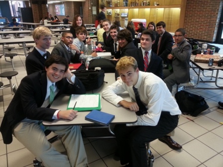 Debate team hard at work.