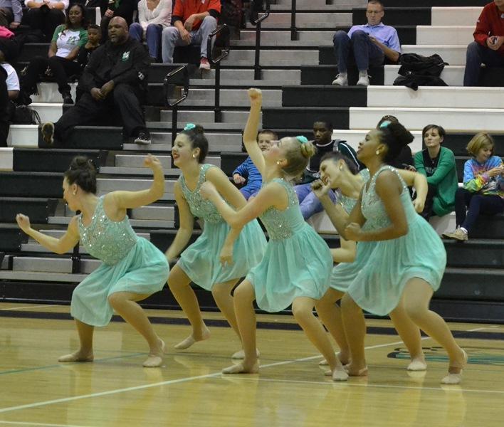 Chiefettes perform jazz routine at game against Union Grove