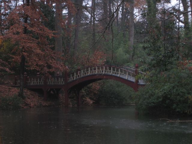The Crim Dell Bridge, one of the most scenic spots on the William & Mary campus. 