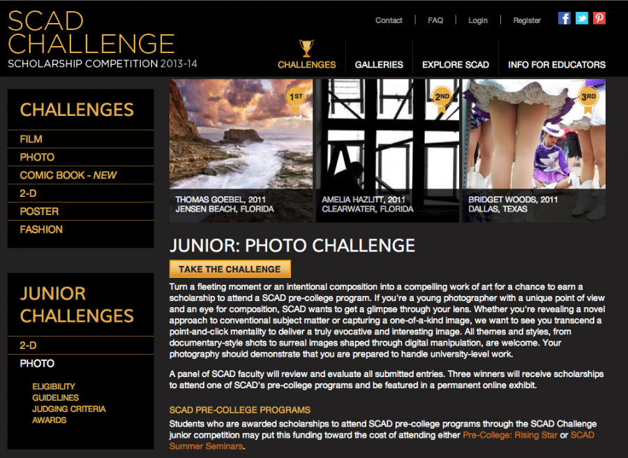 Feb. 7 deadline approaching for SCAD Junior Challenges