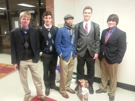 Debate team poses at Lassiter High School
