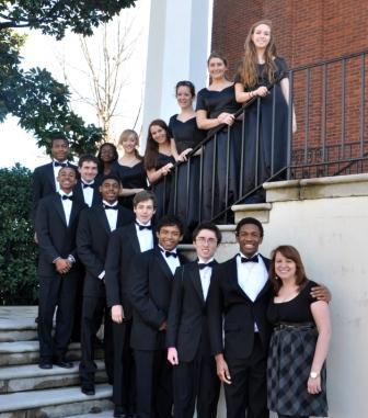 Cantabile members. From top to bottom. Sydney Boleman, Paige Wooten, Maria McCranie, Kaylee Lloyd, Nicole , Tania Nash, Caleb Bowen, Gregor Haas, Malcolm Ambrose, Jabari Ajao, Graeme Lowe, Josh Espinosa, Brandon Gaan, Alan Graham, Direct Hannah Beth Potter. Not pictured: Spencer Obsitnik, Naomi Sobel, Emily Miller, Lauren M. Wilson, Devon, Marguerite Murrel, Savannah Lane, Nicole Schwensen, Jordan Iocavella, Amanda, Brandy Williams, Shelby Bock, Sara Romo, 