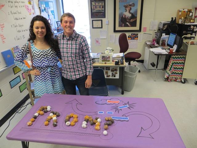 Brad Manning uses doughnut holes to entice a prom date.