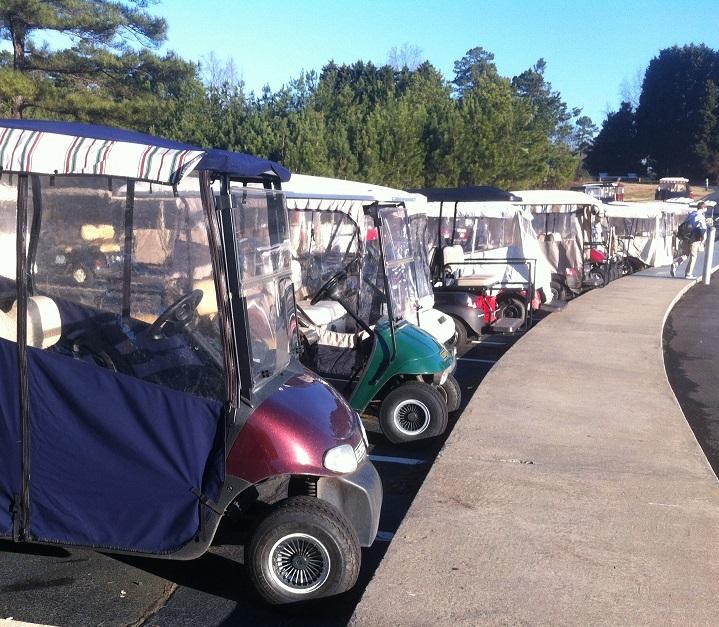 In order to park on school property, students must purchase a golf cart permit. 