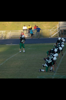 Senior Charlie Goedtke began punting for McIntosh his freshman year, as pictured above. 