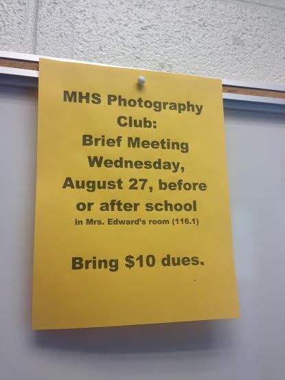 Informational sheets are posted around the school; students should be aware of future meeting dates.
