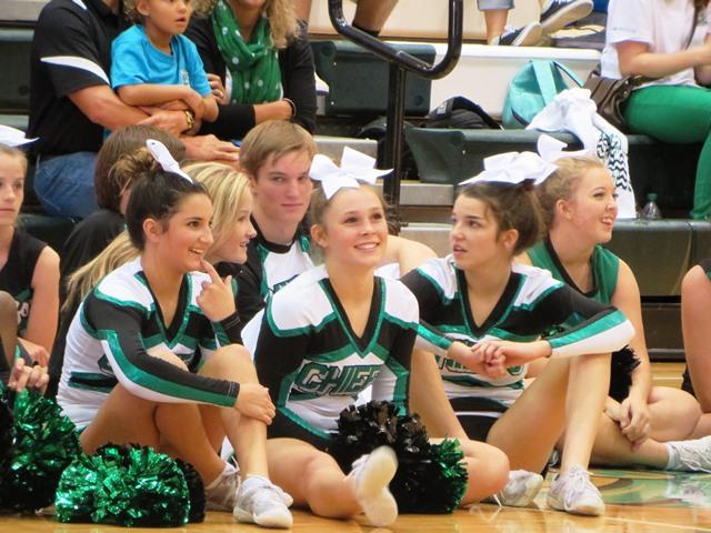 Students enjoy the first pep rally of the school year