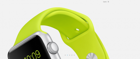 The Apple Watch Sport in lime green