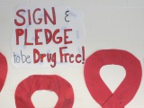 Many students pledged to stay drug free during Red Ribbon Week.