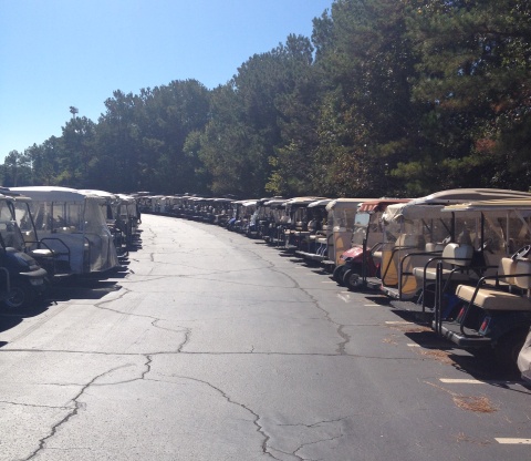 Golf cart parking tickets for sale for $40. Available tickets will not last forever.