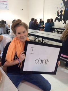 Junior Andrea Swanson shows how she wants to spend her Valentines Day with a date.