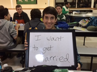 Sophomore Andrew Obsitnik shows his resolution.