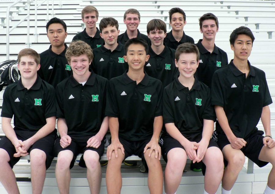 Last year's men's tennis team poses for a team photo. The team made it to the Sweet Sixteen of the state tournament. 