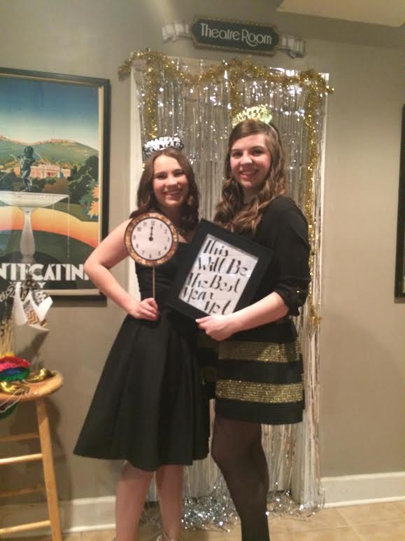 The hosts, senior Kaylee Lloyd and junior Cristina Mariano, made a photography booth for their guests to pose. It served as a way to pass the time.