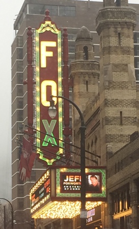 The Fox theater flashing billboard attracts thousand of customers daily.