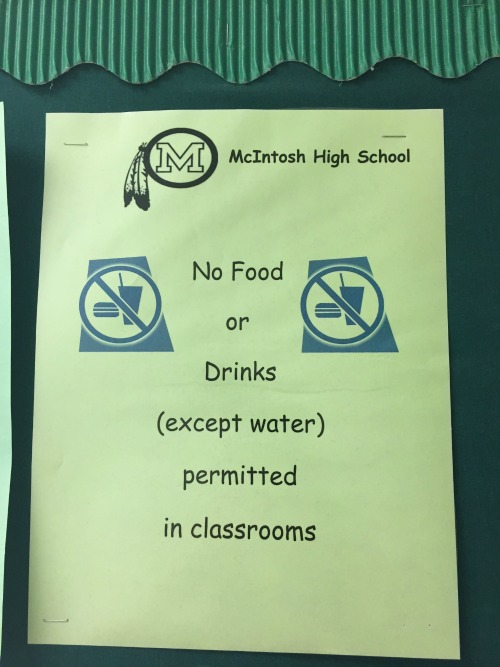 Teachers and administrators have been extremely strict about students eating in classes.  