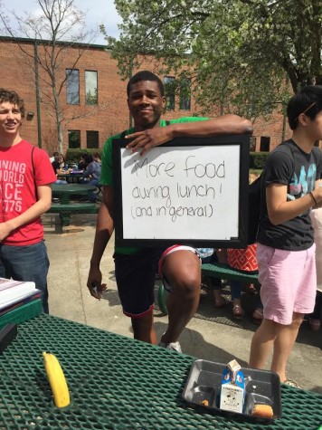 Junior Maalik Nixon has similar requests as others; he wants more food at lunch.