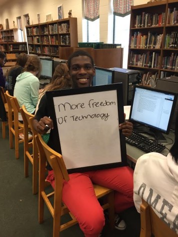 Senior Juan Clark wants to be able to use his technology more liberally 