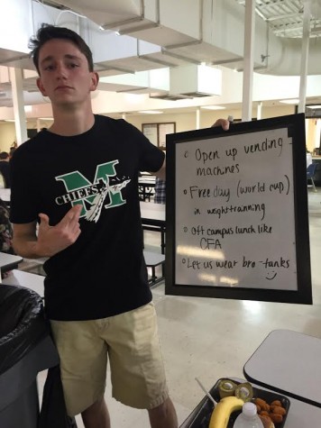 Senior Brandon Bernard wrote a bullet point list to show his discontent at McIntosh. 