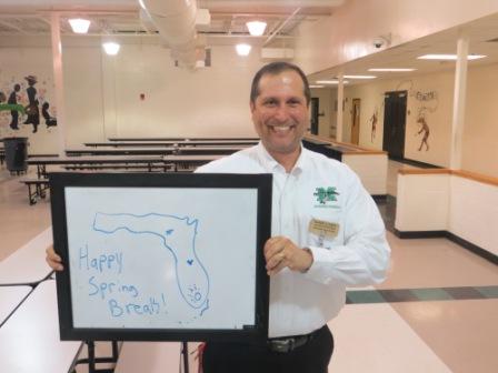 Assistant Principal Daniel Lakly plans on spending his Spring Break in Florida.