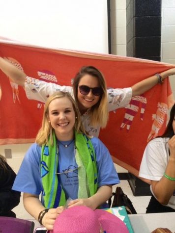 Seniors Caroline King and Maddie O'Rouke are getting pumped for Spring Break