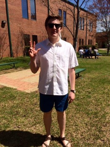 Senior Ian Mcgraw showing how prepared he is for break
