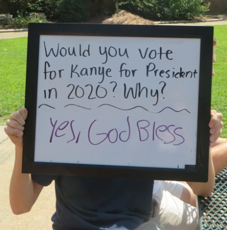 Sophomore, Jacob Salaski would vote for Kanye, because it is Kanye.