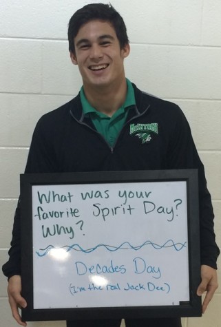 Junior Jack Dee enjoyed showing his spirit on decades day.