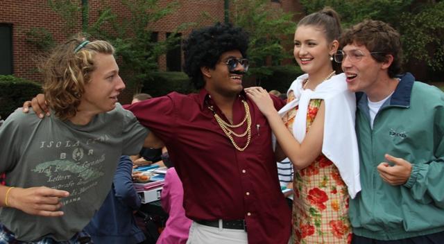 Students enjoy dressing up from years past on Decades Day.