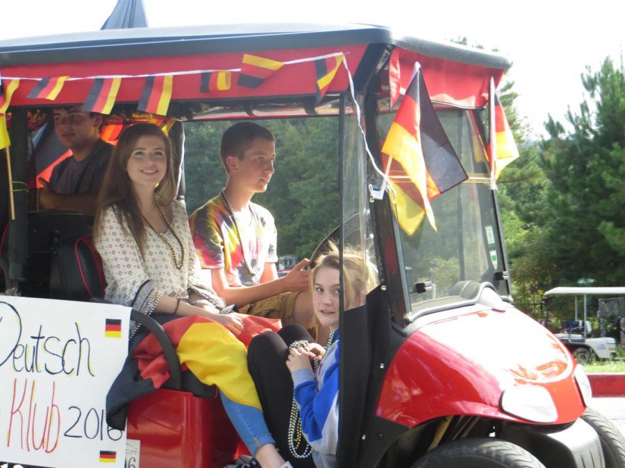 German Club members show off their colors and their pride.