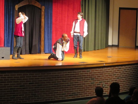 Tybal is struck by Mercutio and then falls and suffers an excruciating death