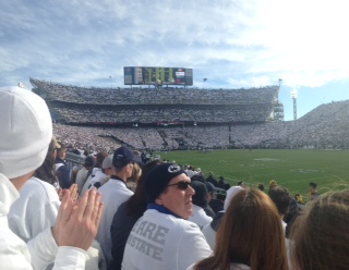 Penn States stadium, Beaver Stadium, had an attendance of 107, 418 against the Michigan Wolverines.