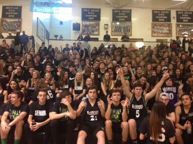 McIntosh filled its student section with black and cheered on the basketball teams. 