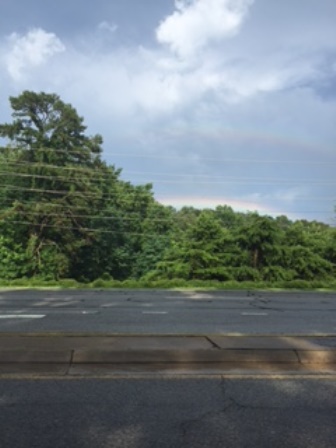 A rainbow is a symbol of hope after the storm.
