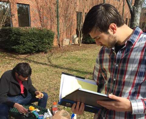 Junior Brandon Ben-Hanania studies to prepare for his upcoming AP psychology test.