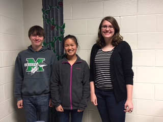 Junior Latin Club members Jiaxing Liu, John McCauley and Sophie Roggermeier are named as new triumvirate. 