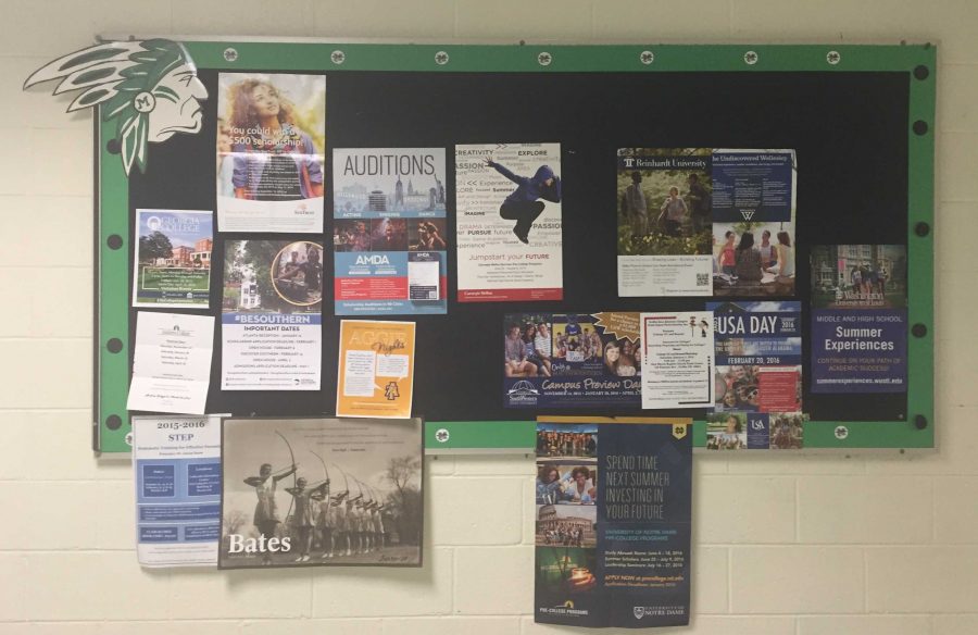 Students interested in doing camps with colleges over the summer should see the bulletin board outside of the counselors' office for more information.
