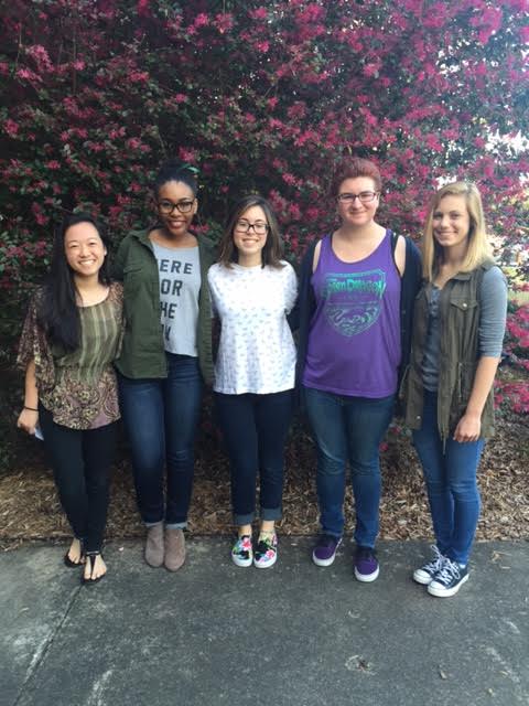 Students junior Natalie Hung, junior Lauren Fraser, senior Sofia Metzler, freshmen Catherine Quarles and freshmen Vivian Scott all placed in the Kiwanis District Art competition and received cash prizes for their work. 