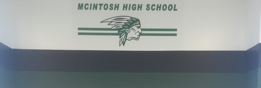 MHS installed stickers incorrectly in the skywalk. 