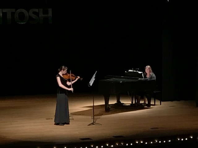 Junior+Caroline+Cameron+plays+her+violin+during+the+talent+part+of+the+competition.+