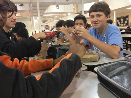 Students enjoy one of their last lunches together as the school year winds down.