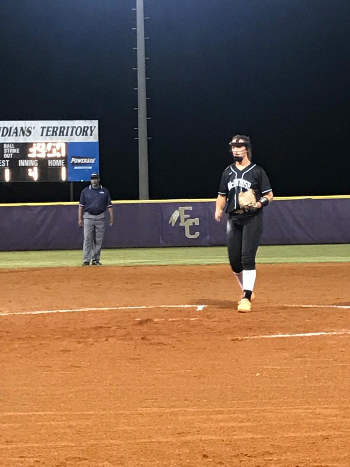 Sophomore Rebecca Muh pitches at an East Coweta tournament. The team finished 0-3 in the tournament, but Muh added up more strike outs on her record for the season. Muh said,