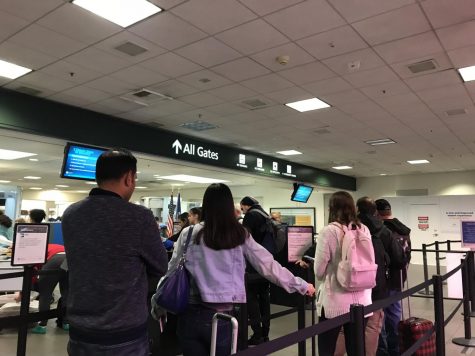 TSA lines are longer and slower due to employees not showing up to work because of lack of pay.  Photo by Katrina Skonberg.