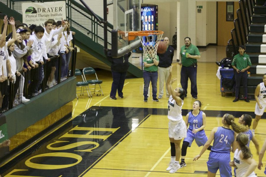 In this Battle of the Bubble game against the schools rival, Starrs Mill, Consolino scored 20 out of the 41 McIntosh points. Although the team narrowly lost 41-43, it was a good technical game for the freshman varsity player.