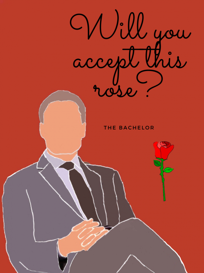 A cartoon picture of Bachelor host, Chris Harrison, who has made concerning statements regarding racist allegations towards one of the contestants of Season 25.