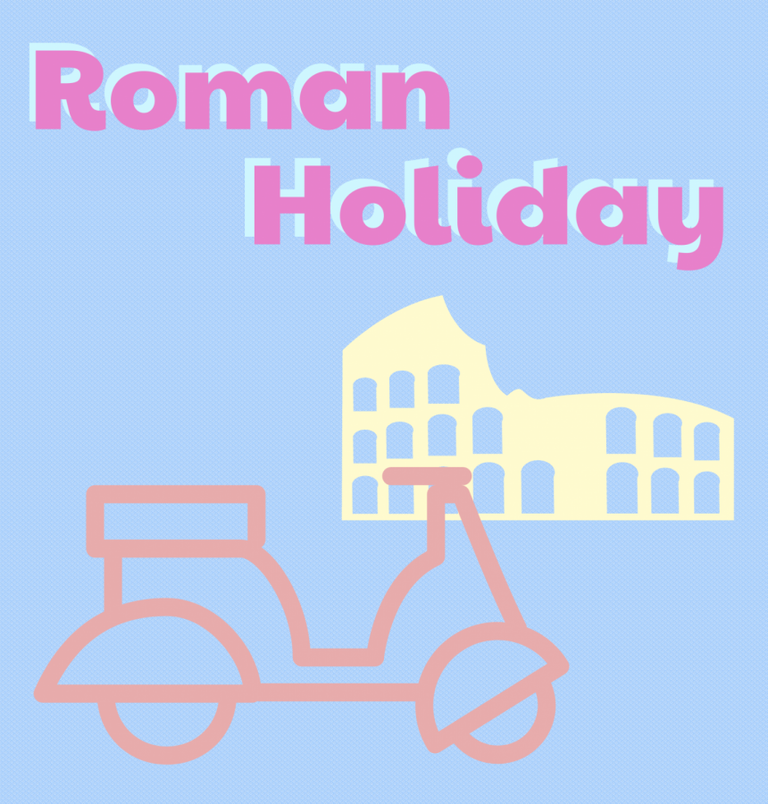 Interpretation of Roman Holiday as a poster