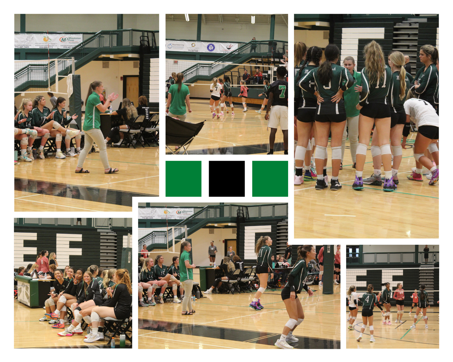 New+Head+Volleyball+coach+Lauren+Sanders+in+action+on+the+sidelines+on+the+Sept.+21+games+against+Harris+County.+